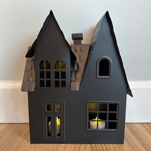 10" Lit Metal Black Halloween House - Hyde & EEK! - Picture 5 of 14